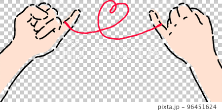 手書き 手 運命の赤い糸 手書き 手 運命の赤い糸 96451624