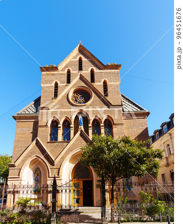 exterior of a Catholic cathedral. exterior of a Catholic cathedral. 96451676