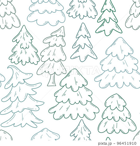 Christmas trees seamless pattern vector illustration Christmas trees seamless pattern vector illustration 96451910