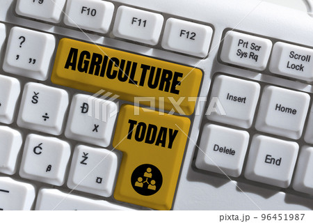 Handwriting text Agriculture. Business showcase practice cultivating the soil, producing crop, raising livestock 96451987