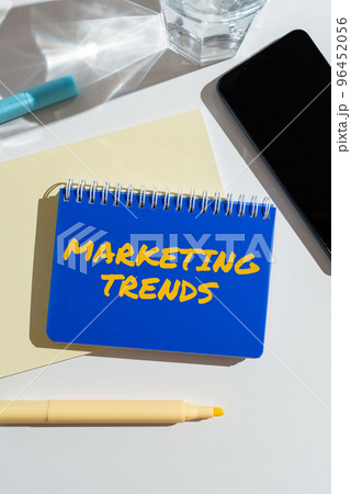 Text showing inspiration Marketing Trends. Business idea changes and developments in trading in the market Text showing inspiration Marketing Trends. Business idea changes and developments in trading in the market 96452056