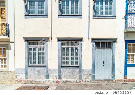 house facades of small towns in south america 96453157