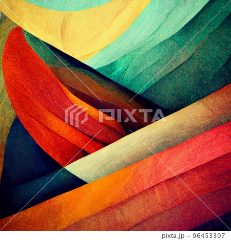 Abstract colorful  contemporary modern watercolor art. 96453307