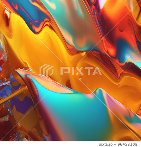 Abstract contemporary modern watercolor art. Minimalist illustration 96453308
