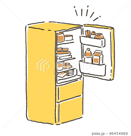 冷蔵庫のシンプルなイラスト 96454069