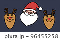 サンタとトナカイのクリスマス用イラスト 96455258