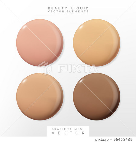 Vector 3D Illustration Beauty or Cosmetics Liquid Palette for Foundation, Corrector, Concealer or Cream Products 96455439