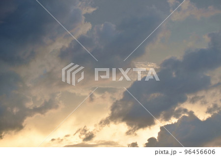 cloud spreading on sunset sky in evening 96456606