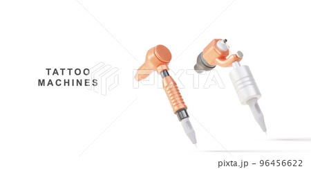 3d realistic two tattoo machines. Vector illustration. 96456622
