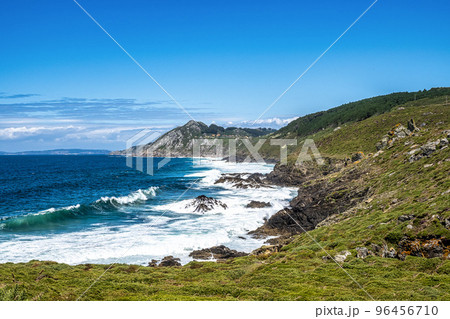 View of the Galician Coast known as the Vela coast near Pontevedra, Galicia, Spain View of the Galician Coast known as the Vela coast near Pontevedra, Galicia, Spain 96456710