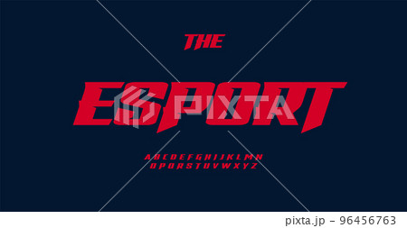 Wide dynamic alphabet for sport, cyber gaming, shooters, MMORPG, quests, simulators, fighting games. Vector typographic design Wide dynamic alphabet for sport, cyber gaming, shooters, MMORPG, quests, simulators, fighting games. Vector typographic design 96456763