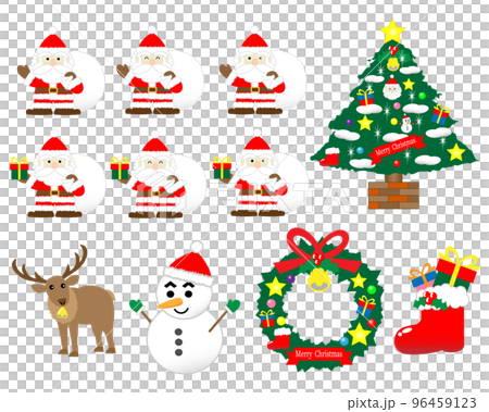 クリスマスの素材セット（修正版）のイラスト素材 [96459123] - PIXTA