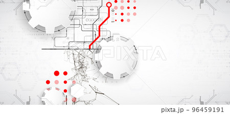 Abstract technology concept. Circuit board, high computer color background. Vector illustration with space for content, web - template, business tech presentation. Abstract technology concept. Circuit board, high computer color background. Vector illustration with space for content, web - template, business tech presentation. 96459191