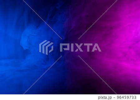 Abstract neon colored flowing smoke clouds background 96459733