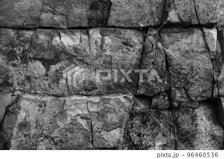 Mountain wall texture background black and white tone. Mountain wall texture background black and white tone. 96460536