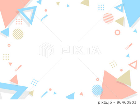 ピンクとブルーの三角形で構成する幾何学パターンの背景素材 ピンクとブルーの三角形で構成する幾何学パターンの背景素材 96460803