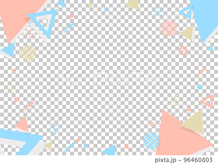 ピンクとブルーの三角形で構成する幾何学パターンの背景素材 ピンクとブルーの三角形で構成する幾何学パターンの背景素材 96460803