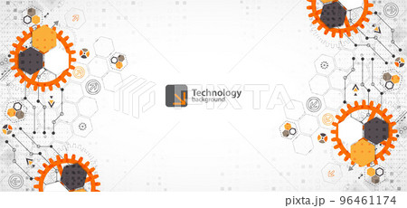 Abstract technology concept. Circuit board, high computer background. Vector illustration with space for content, web - template, business tech presentation. Abstract technology concept. Circuit board, high computer background. Vector illustration with space for content, web - template, business tech presentation. 96461174