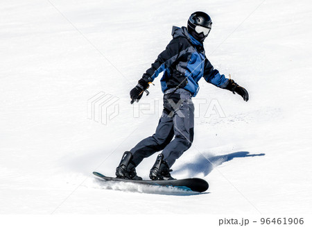 Snowboarding. Snowboarder on the slope 96461906
