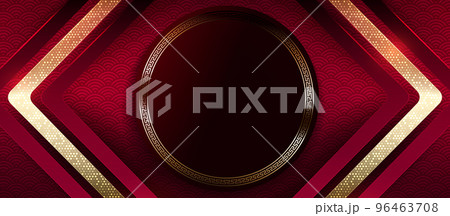 Red textural background with a round frame,...のイラスト素材 [96463708] - PIXTA