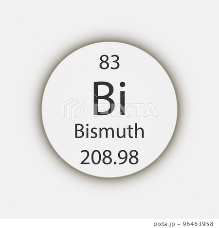 Bismuth symbol. Chemical element of the periodic table. Vector illustration. 96463958
