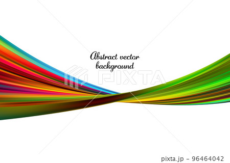 Color line design, wavy horizontal wave on white background Color line design, wavy horizontal wave on white background 96464042