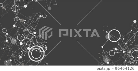 Template for science and technology presentation. Plexus style background. Template for science and technology presentation. Plexus style background. 96464126