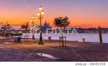 Fondamenta Zattere at sunrise in Venice, Italy Fondamenta Zattere at sunrise in Venice, Italy 96465258