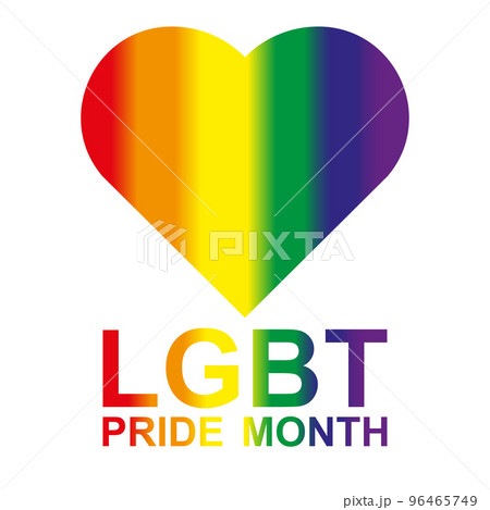 LGBT Pride Month in June. Lesbian Gay Bisexual Transgender. Celebrated annual. LGBT flag. Rainbow love concept. Human rights and tolerance. Poster, card, banner and background. Vector 96465749