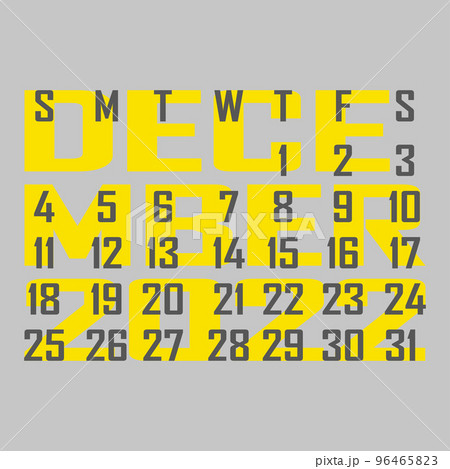 Letter calendar for December 2022. The week begins on Sunday. Time, planning and schedule concept. Flat design. Removable calendar for the month. Vector Letter calendar for December 2022. The week begins on Sunday. Time, planning and schedule concept. Flat design. Removable calendar for the month. Vector 96465823