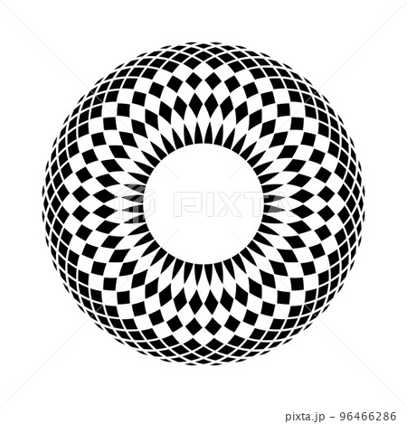 Geometric Circle Spherical Pattern. 3D Illusion. Decorative Design Element. Geometric Circle Spherical Pattern. 3D Illusion. Decorative Design Element. 96466286