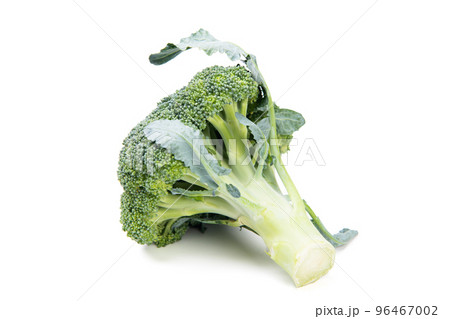 fresh and ripe green broccoli isolated on white 96467002