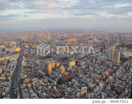 東京スカイツリーからの晩秋の眺め 荒川 東京スカイツリーからの晩秋の眺め 荒川 96467811