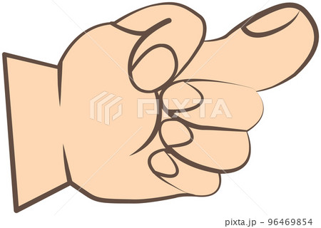 Fig sign. Hand gesture, wrist with fingers with - Stock