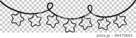 cute Christmas star string wire garland decoration cartoon outline doodle hand drawing cute Christmas star string wire garland decoration cartoon outline doodle hand drawing 96470665