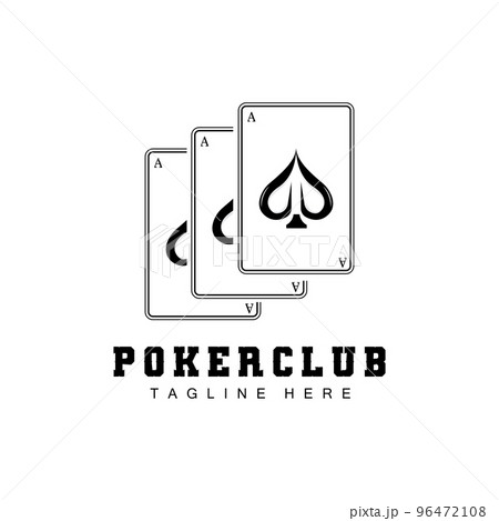 Poker Casino Card Logo, Diamond Card Icon, Hearts, Spades, Ace. Gambling Game Poker Club Design Poker Casino Card Logo, Diamond Card Icon, Hearts, Spades, Ace. Gambling Game Poker Club Design 96472108