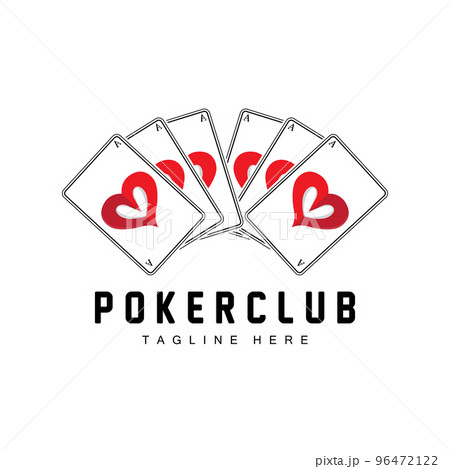 Poker Casino Card Logo, Diamond Card Icon, Hearts, Spades, Ace. Gambling Game Poker Club Design Poker Casino Card Logo, Diamond Card Icon, Hearts, Spades, Ace. Gambling Game Poker Club Design 96472122
