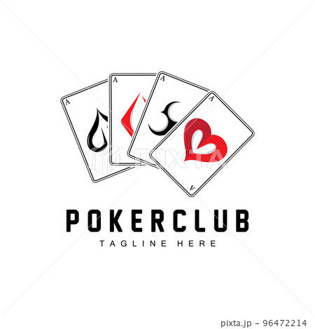 Poker Casino Card Logo, Diamond Card Icon, Hearts, Spades, Ace. Gambling Game Poker Club Design Poker Casino Card Logo, Diamond Card Icon, Hearts, Spades, Ace. Gambling Game Poker Club Design 96472214