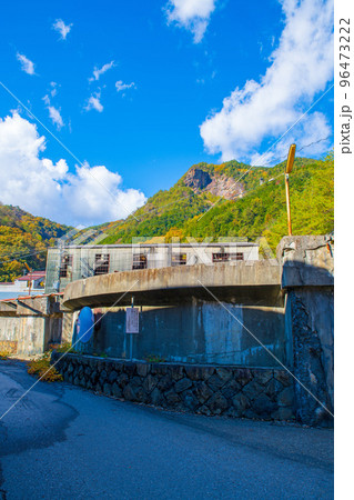 足尾銅山通洞選鉱所跡 秋の風景 足尾銅山通洞選鉱所跡 秋の風景 96473222