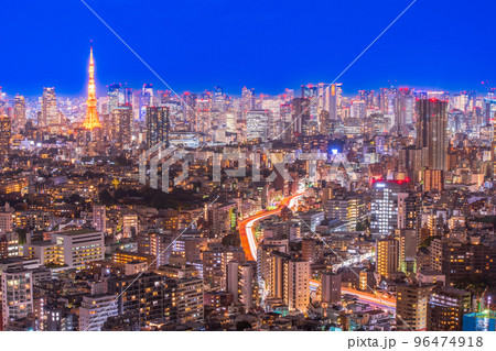 東京 恵比寿ガーデンプレイスからの夜景 東京 恵比寿ガーデンプレイスからの夜景 96474918