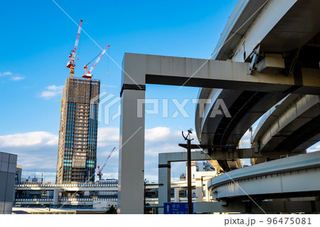 横浜駅近くの高層マンション建設と首都高速金港ジャンクション 2022.10　a-1 96475081