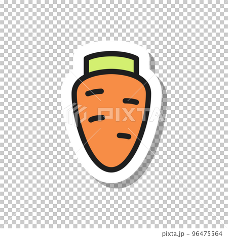 Mini sticker single item icon carrot 96475564