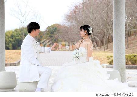 写真だけの結婚式ウエディングドレス&タキシード、フォトウエディングロケーション撮影 96475829
