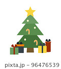 クリスマスツリーとプレゼントボックスのイラスト 96476539