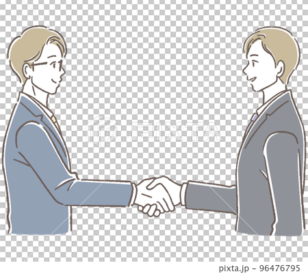 握手的西裝的兩個人 96476795