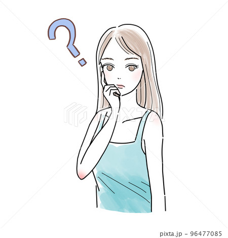 はてなと考える若い女性 はてなと考える若い女性 96477085