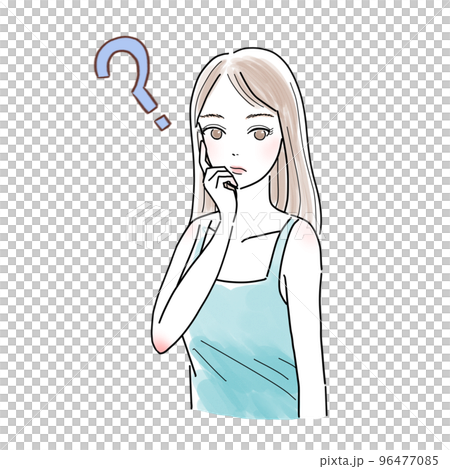はてなと考える若い女性 はてなと考える若い女性 96477085