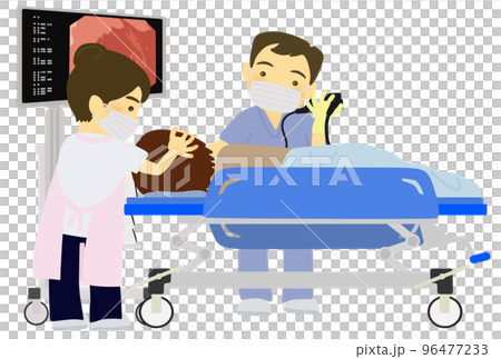 接受胃鏡檢查的患者和醫護人員 96477233