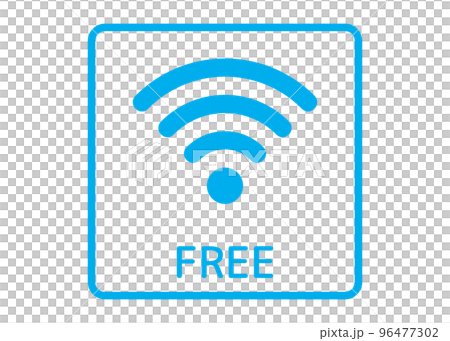 Wi-Fi標誌圓形淡藍色免費Wi-Fi插畫圖示素材 Wi-Fi標誌圓形淡藍色免費Wi-Fi插畫圖示素材 96477302