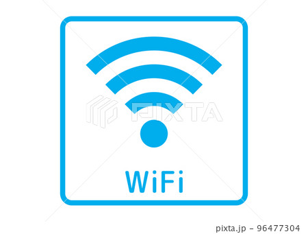 Wi-Fiマーク シンプルな水色のWi-Fiのイラスト アイコン素材 Wi-Fiマーク シンプルな水色のWi-Fiのイラスト アイコン素材 96477304
